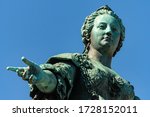 The monument of empress Maria Theresia in Vienna, blue sky