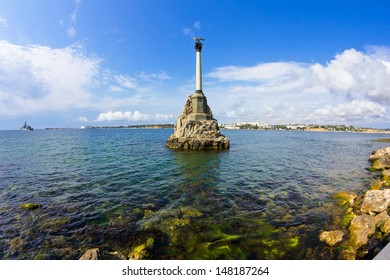 The monument to the flooded ships in the Bay of Sevastopol - Shutterstock ID 148187264