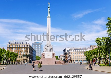 Monument of Freedom in Riga, Latvia