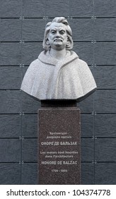 Monument To French Writer Honore De Balzac In Berdychiv, Ukraine