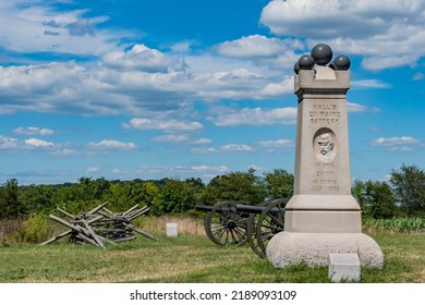 Monument to Halls 2nd Maine Battery, Gettysburg National Military Park, Pennsylvania, USA