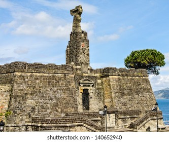 Monument To Juan Sebastian Elcano In Getaria (Gipuzkoa, Spain)