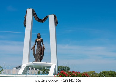 Monument To Rocío Jurado In Chipiona In The Province Of Cadiz. Andalusia. Spain. Europe. May 2, 2021
