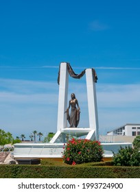 Monument To Rocío Jurado In Chipiona In The Province Of Cadiz. Andalusia. Spain. Europe. May 2, 2021
