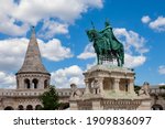 Monument to King Stephen in the Fishing Bastion (Budapest, Hungary)