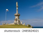 Monument to the Marquis of Comillas, Comillas, Cantabria, Spain.