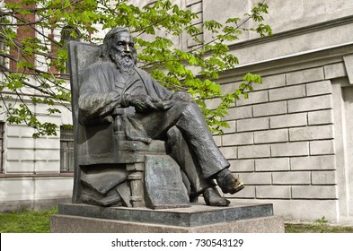 A Monument To Mendeleev In St. Petersburg