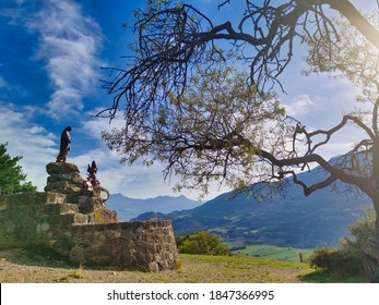 Monument On The Site Of The Marian Apparition Of Our Lady Of Laus. South Of France. 