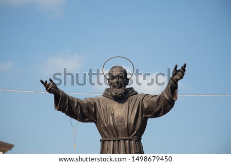 Monument of Padre Pio, saint in Calabria