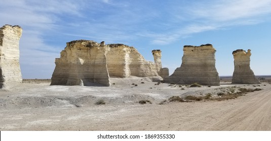 Monument Rocks Chalk Pyramids Kansas State Stock Photo 1869356419 ...