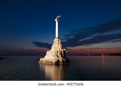 Monument to the scuttled ships at sunset. Sevastopol, Russia - Shutterstock ID 435772636