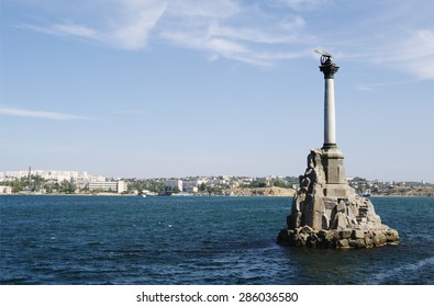 Monument to  sunken ships, symbol of Sevastopol, Crimean peninsula, Russia. - Shutterstock ID 286036580