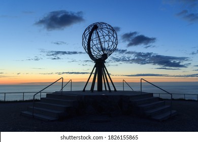 Monument Symbol On The Northern Edge Of Europe Nord Cap