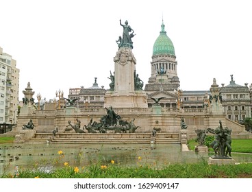 Monument Of The Two Congresses On Congressional Plaza In Buenos Aires, Argentina