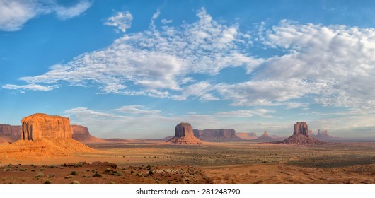 Monument Valley Aerial Panorama Sky View 