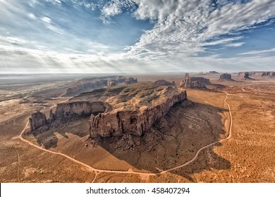 Monument Valley Aerial Sky View From Baloon