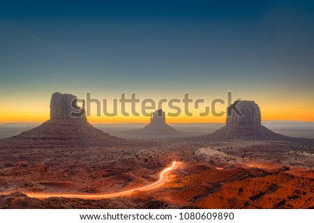 Similar – Monument Valley at sunset, Utah, USA