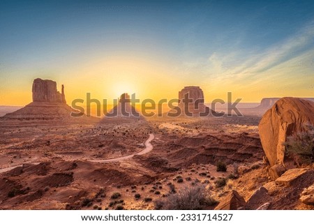Monument Valley, Arizona, USA at dawn.