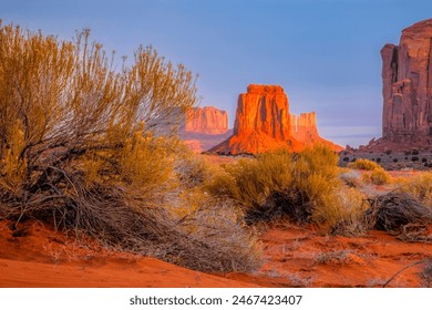 Monument Valley butte at dawn - Powered by Shutterstock