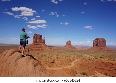 The Monument Valley With Her Sky And Her Clouds... With Photographer. 2016.