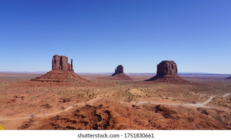Monument valley national park in sunny days