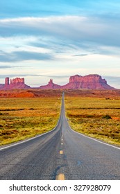 Monument Valley At Sunrise.