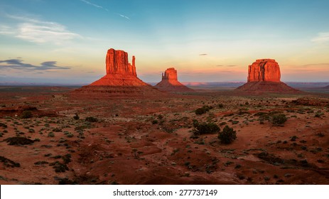 Monument Valley At Sunset, Utah, USA