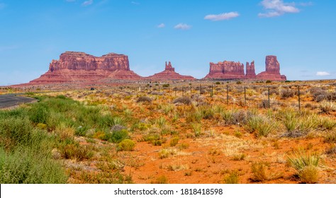 Monument Valley, Utah: A Scene From Western Movie Location In Monument Valley