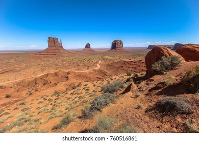 Monument Valley, view over the scenic landscape