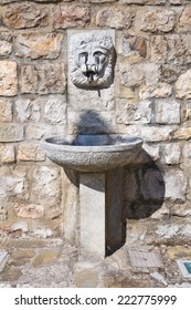 Monumental fountain. Satriano di Lucania. Italy.