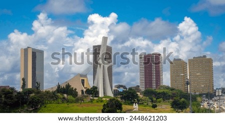 The monumental modernist Cathédrale Saint-Paul d,Abidjan (St. Paul's Cathedral), Abidjan, Côte d'ivoire (Ivory Coast), West Africa