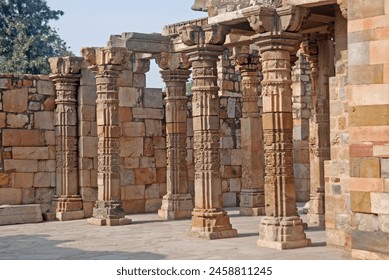 Monuments at Qutub Minar Complex New Delhi, India