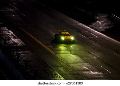 Monza, Italy - April 01, 2017: Porsche 911 RSR Of Porsche GT Team, Driven By M. Christensen And K. Estre During The FIA World Endurance Championship In Autodromo Nazionale Di Monza Circuit.