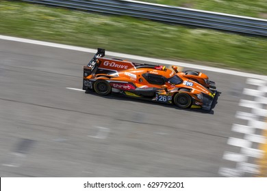 Monza, Italy - April 01, 2017: Oreca 07 - Gibson Of G-Drive Racing Team, Driven By R. Rusinov And P. Thiriet And J. Martin During The FIA World Endurance Championship In Autodromo Nazionale Di Monza.