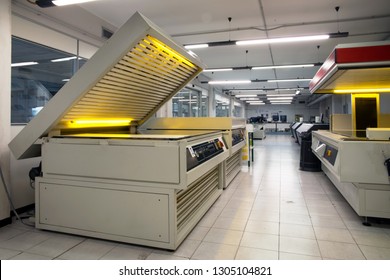 MONZA, ITALY - April 10, 2018 - This Italian Company Produces Photopolymer Printing Plates For Flexography For The Printing Of Flexible Packaging.