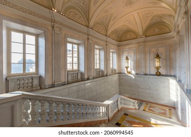 Monza, Italy - October 16, 2021: Interior Real Estate View Of Reggia Di Monza Palace, No People Are Visible.