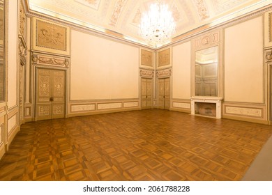 Monza, Italy - October 16, 2021: Interior Real Estate View Of Reggia Di Monza Palace, No People Are Visible.