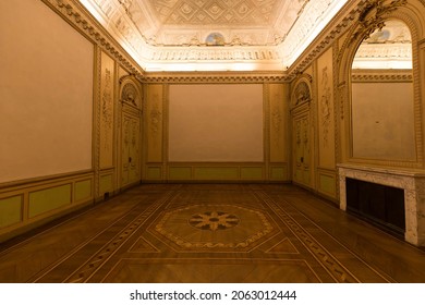 Monza, Italy - October 16, 2021: Interior Real Estate View Of Reggia Di Monza Palace, No People Are Visible.