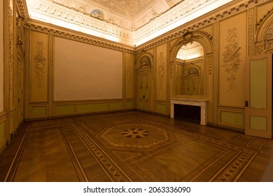 Monza, Italy - October 16, 2021: Interior Real Estate View Of Reggia Di Monza Palace, No People Are Visible.