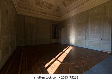 Monza, Italy - October 16, 2021: Interior Real Estate View Of Reggia Di Monza Palace, No People Are Visible.