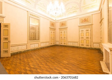 Monza, Italy - October 16, 2021: Interior Real Estate View Of Reggia Di Monza Palace, No People Are Visible.