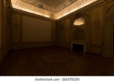 Monza, Italy - October 16, 2021: Interior Real Estate View Of Reggia Di Monza Palace, No People Are Visible.