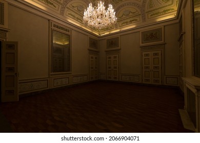 Monza, Italy - October 16, 2021: Interior Real Estate View Of Reggia Di Monza Palace, No People Are Visible.