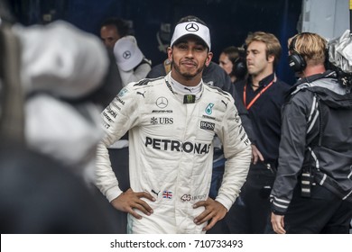 Monza, Italy. September 2, 2017. F1 Grand Prix Of Italy. Lewis Hamilton, Mercedes.