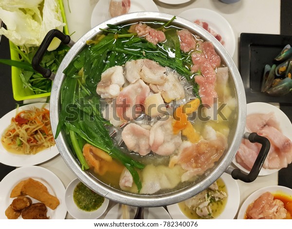 Moo Kata Name Thai Barbecue Buffet Stock Photo Edit Now 782340076