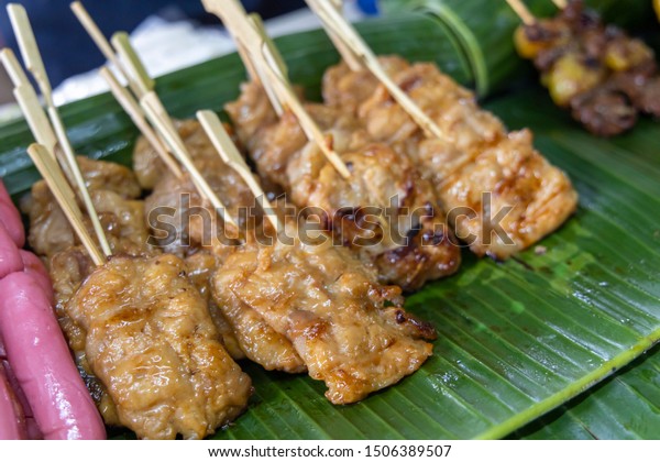 Moo Ping Thai Street Food Pork Stock Photo Edit Now 1506389507