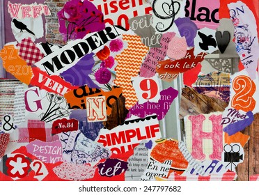 Mood board of pieces magazines  for girls