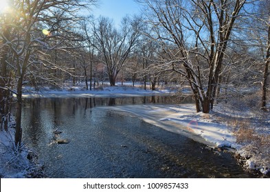 Moodna Creek In Winter, Washingtonville, New York