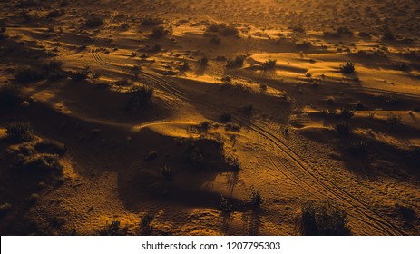 Moody Aerial View Of The Thar Desert 