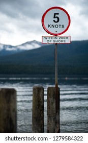 A Moody Afternoon In Te Anau At Fiordland National Park In New Zealand